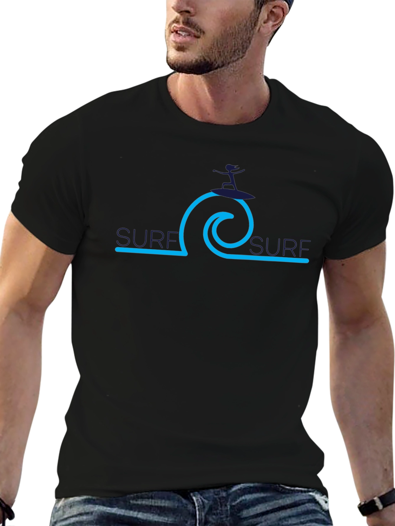 Surf Wave Graphic T-Shirt - Relaxed Fit