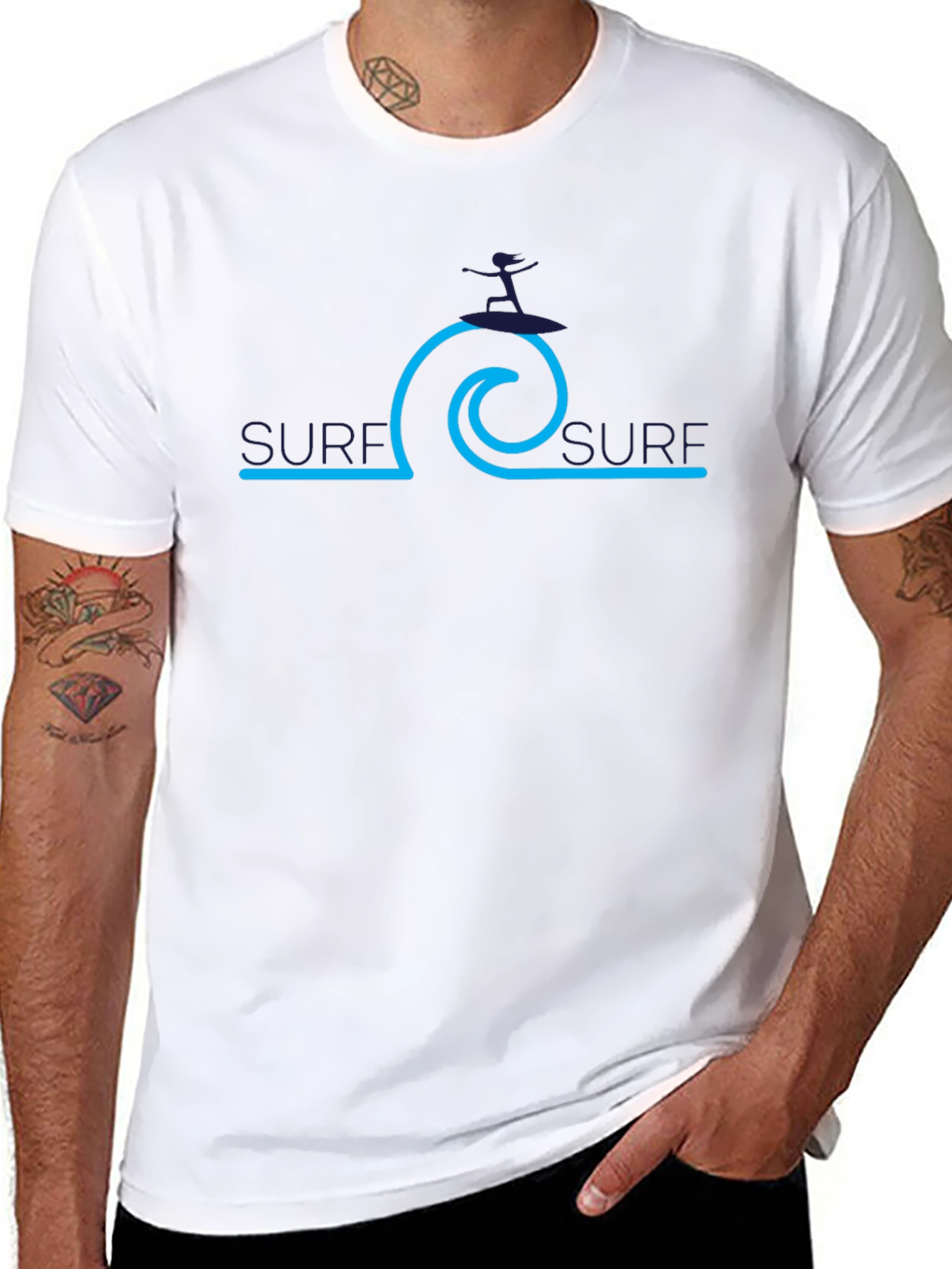 Surf Wave Graphic T-Shirt - Relaxed Fit