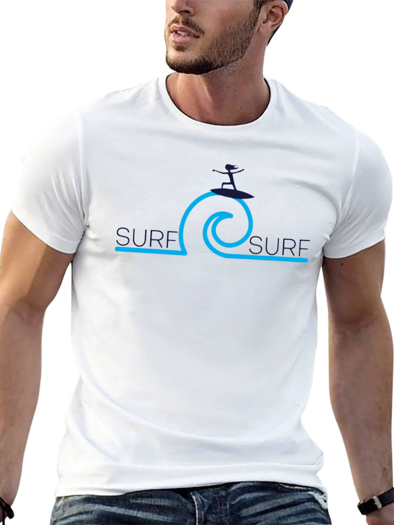 Surf Wave Graphic T-Shirt - Relaxed Fit