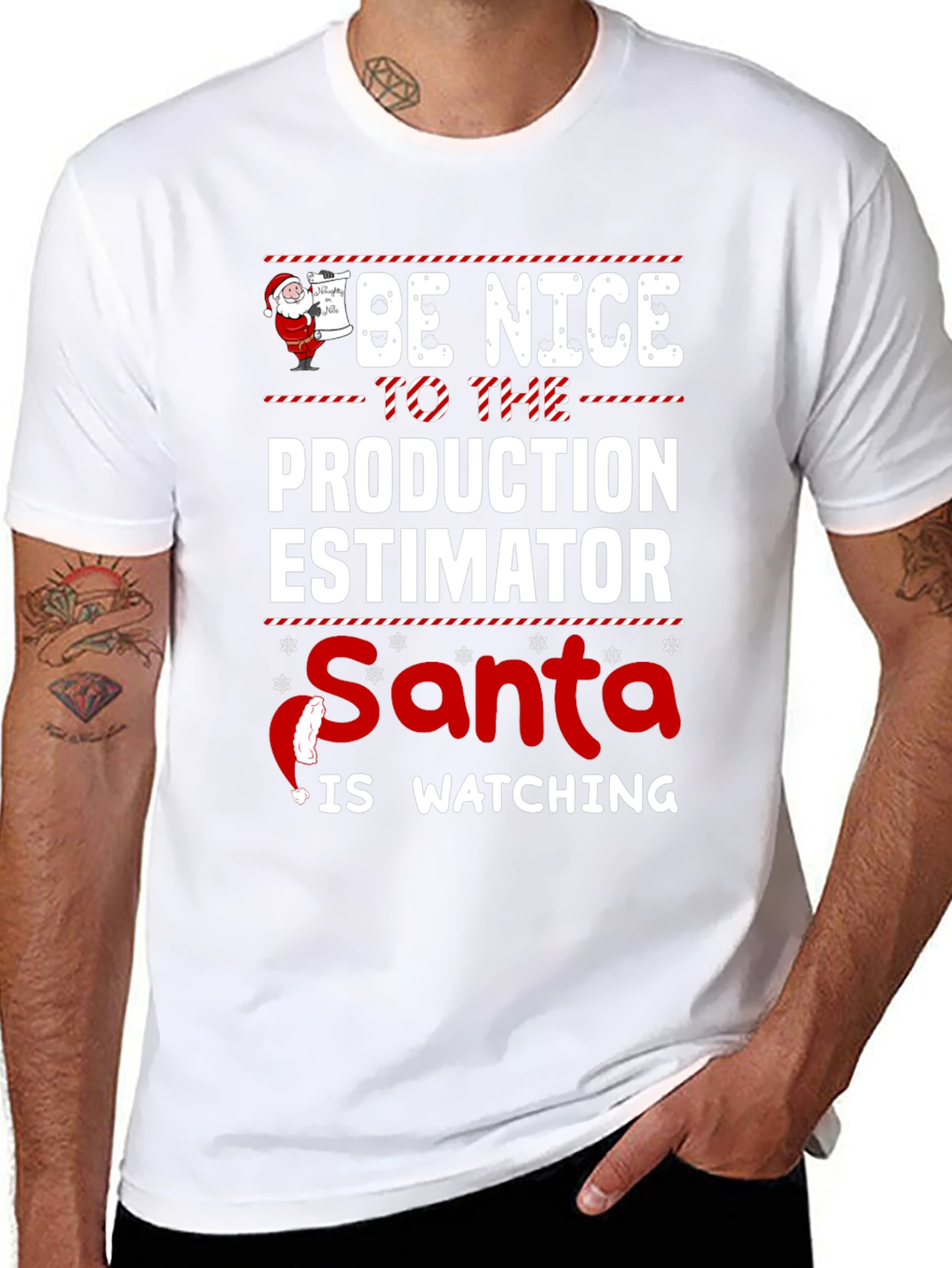 Funny Production Estimator Santa Christmas T-Shirt
