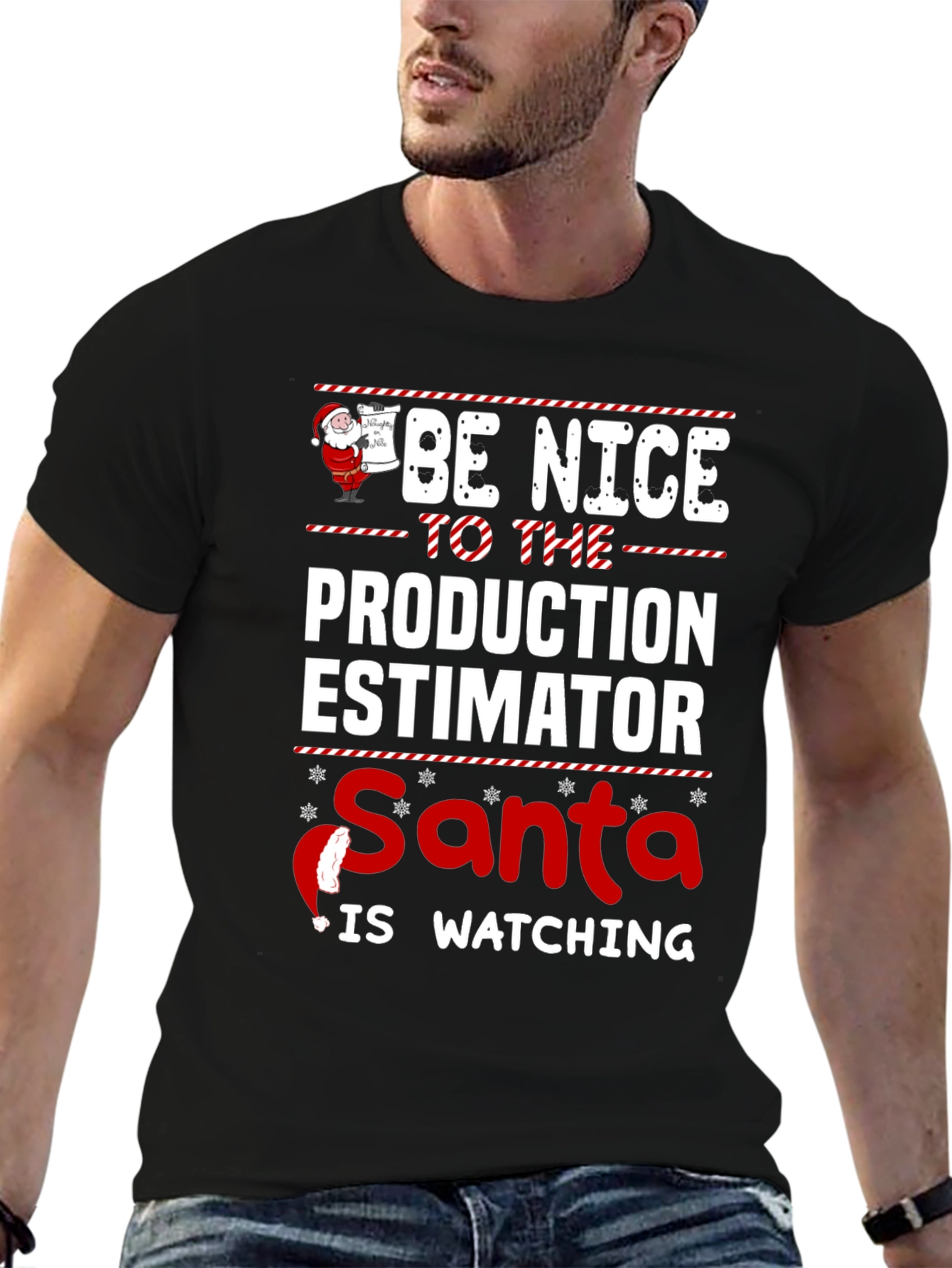 Funny Production Estimator Santa Christmas T-Shirt