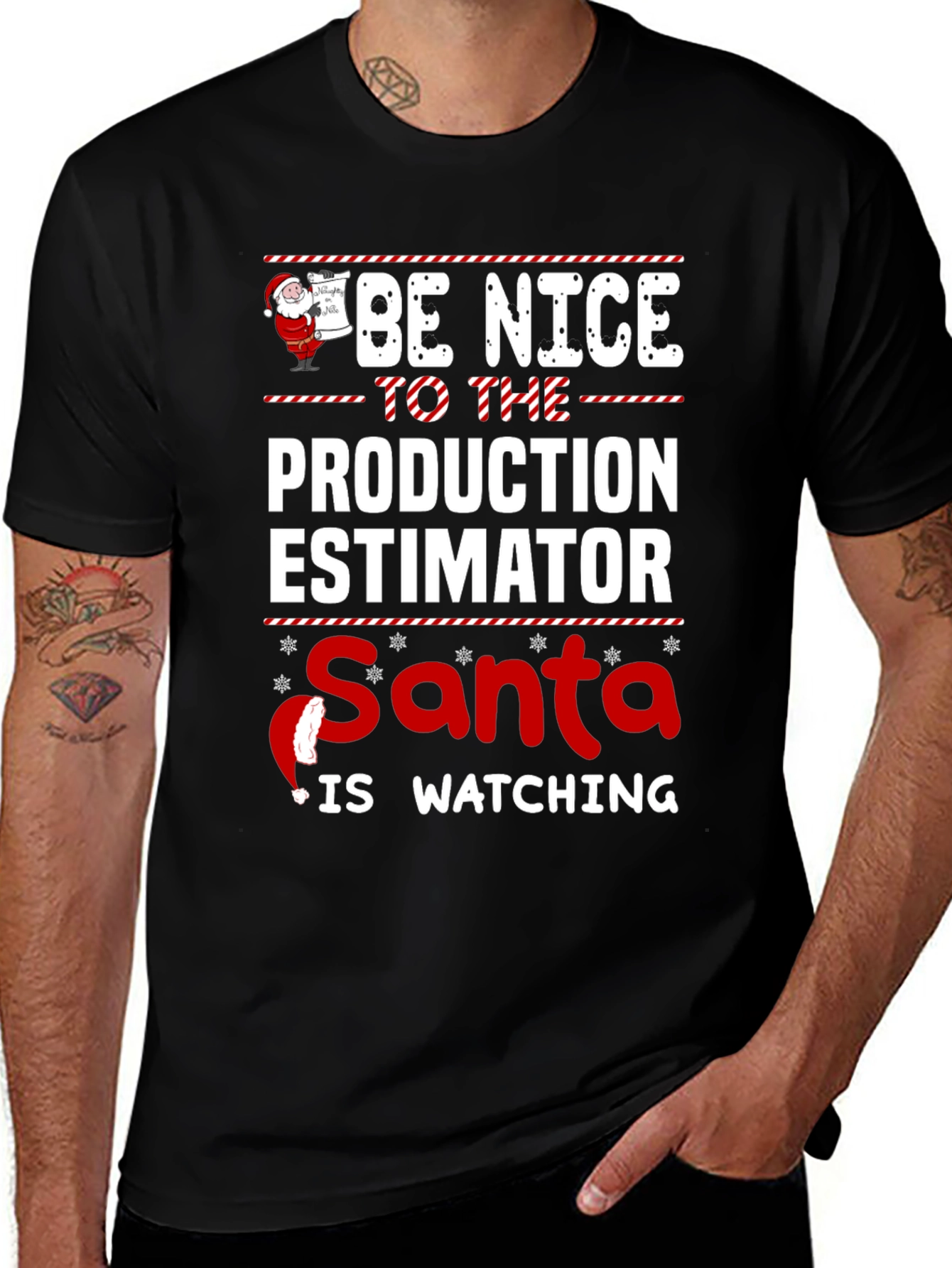 Funny Production Estimator Santa Christmas T-Shirt