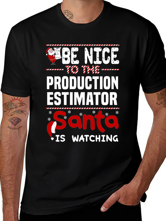 Funny Production Estimator Santa Christmas T-Shirt