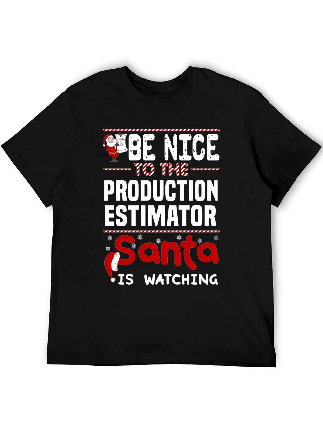 Funny Production Estimator Santa Christmas T-Shirt