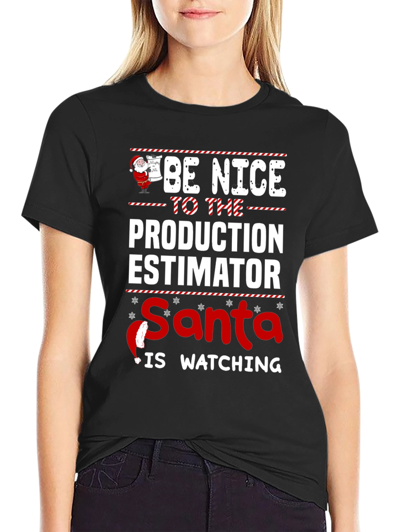 Funny Production Estimator Santa Christmas T-Shirt