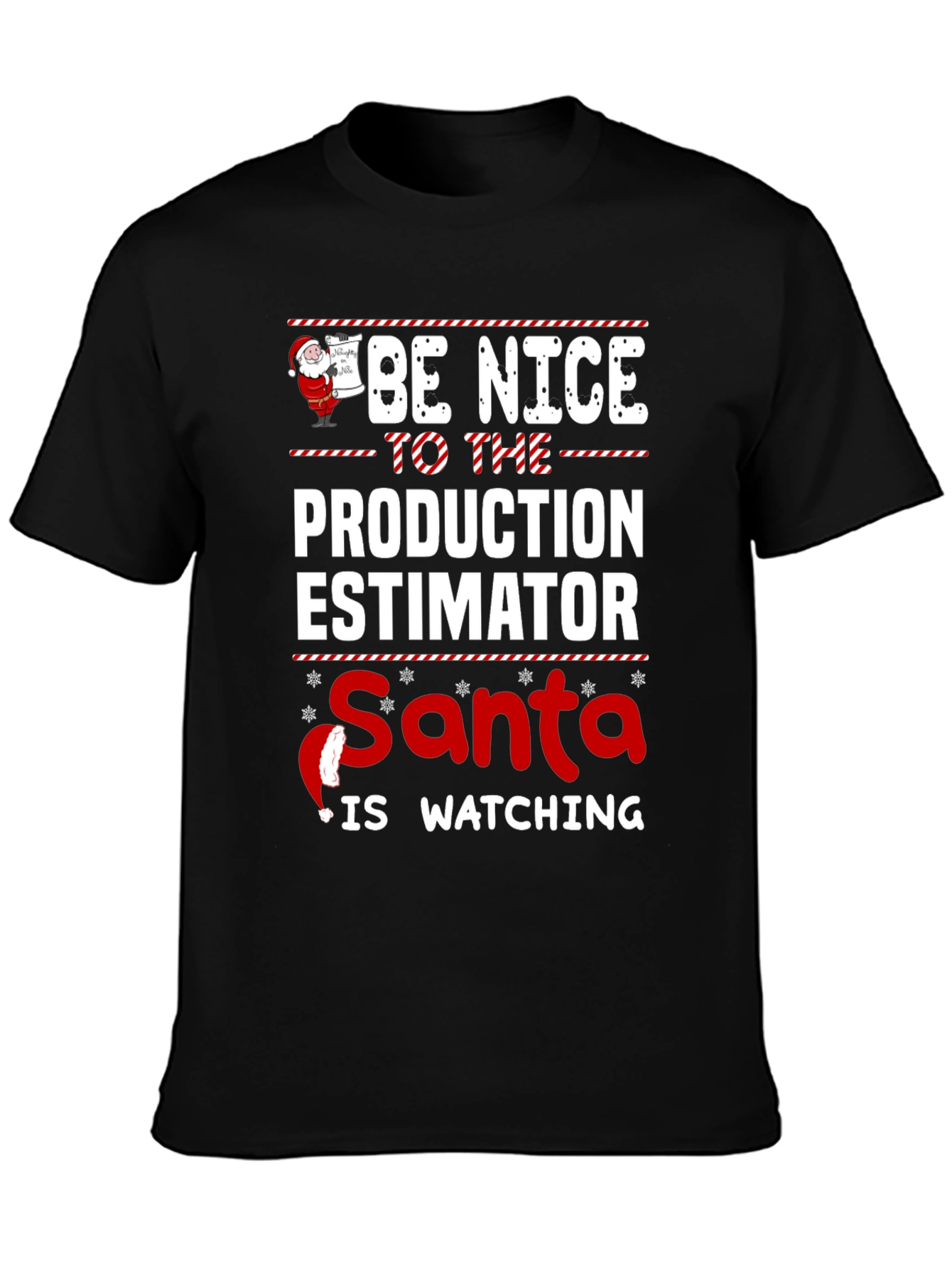 Funny Production Estimator Santa Christmas T-Shirt