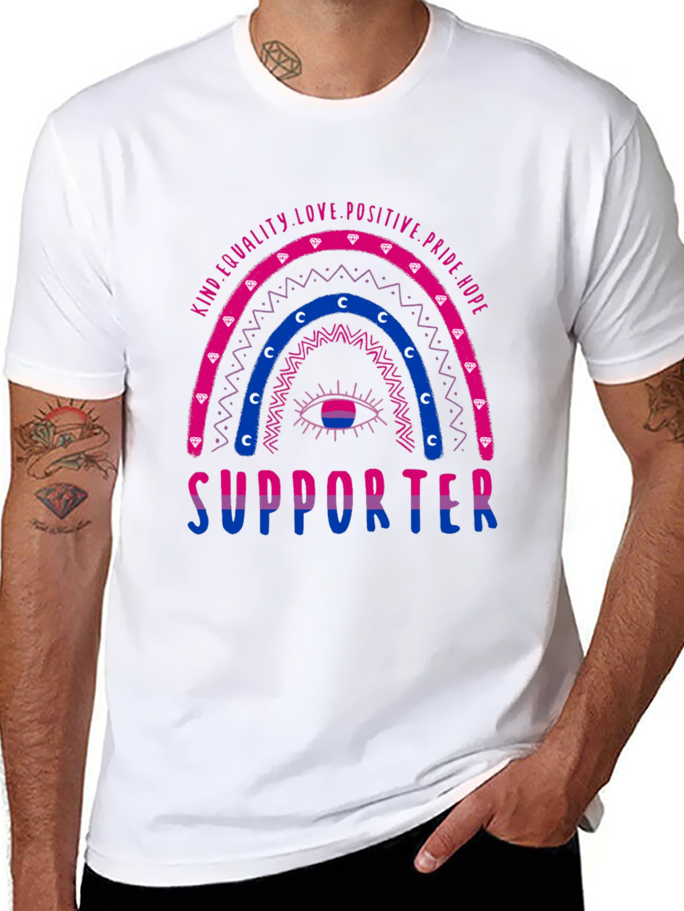 Bisexual Pride Supporter Graphic T-Shirt