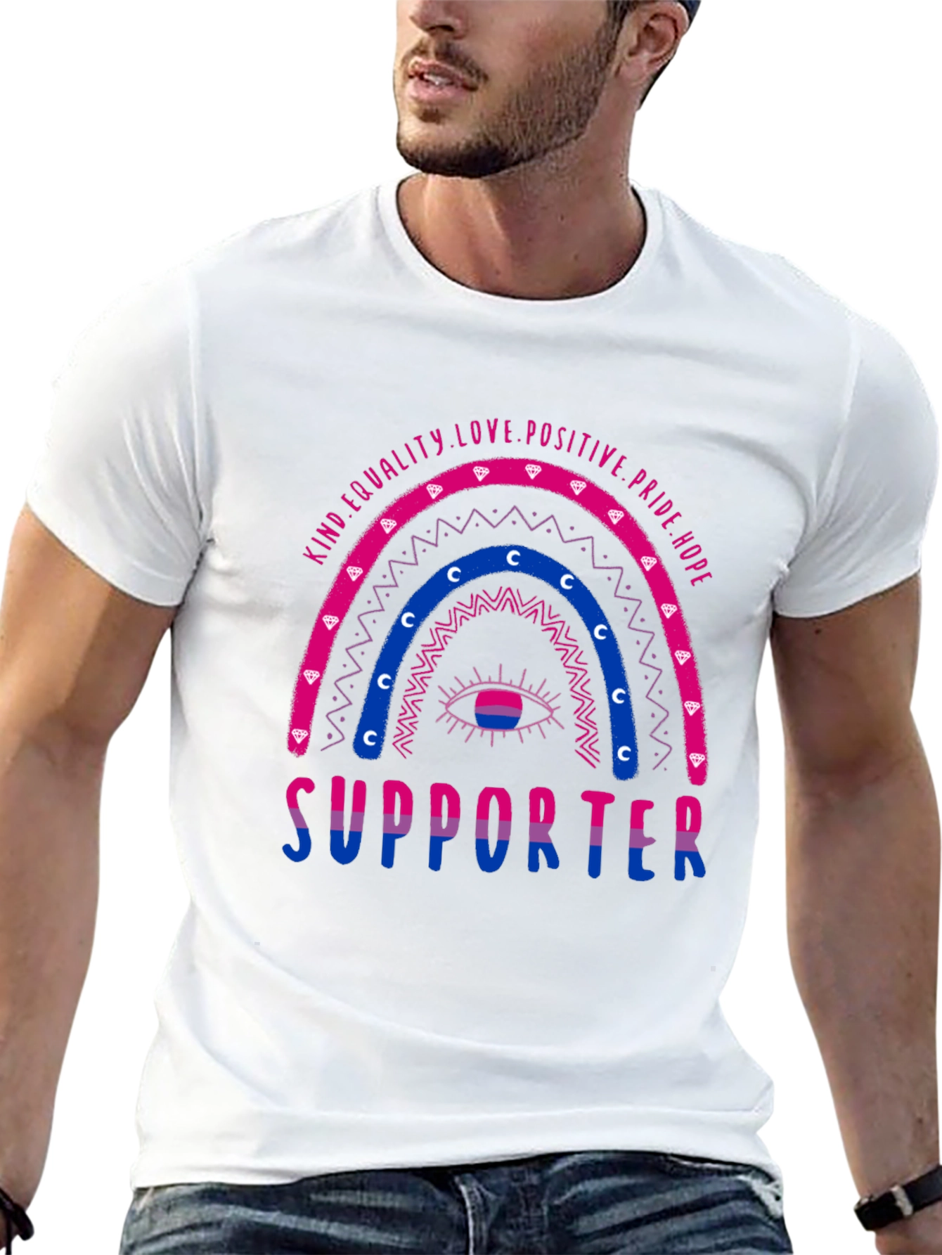 Bisexual Pride Supporter Graphic T-Shirt