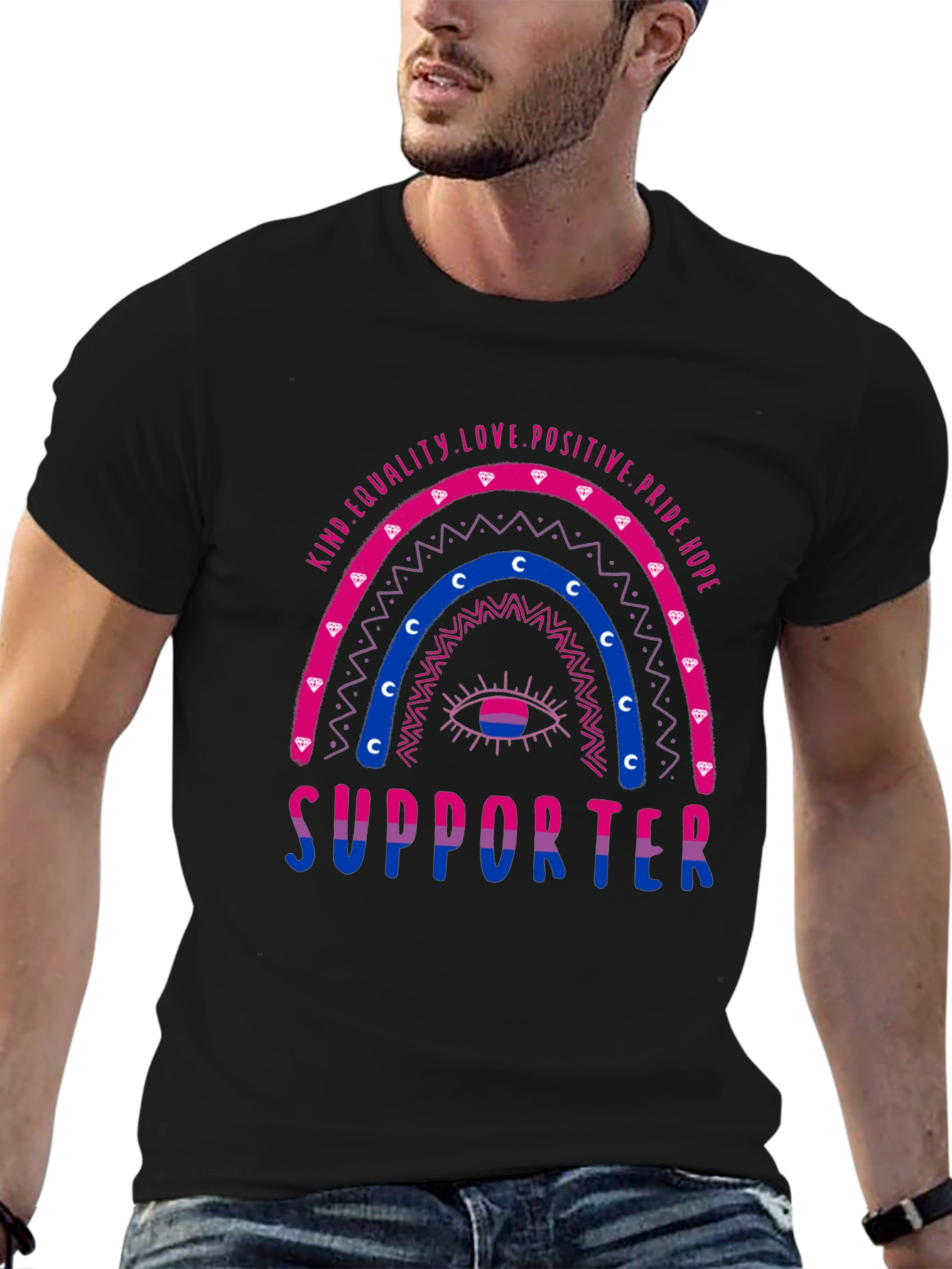 Bisexual Pride Supporter Graphic T-Shirt