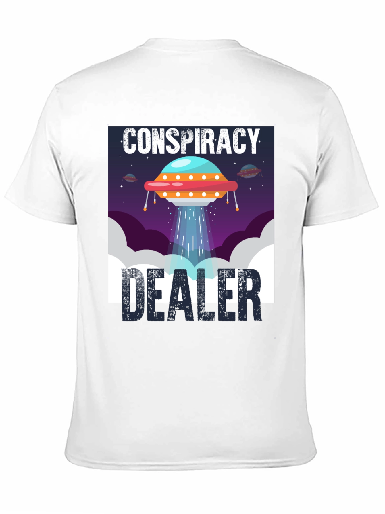 Conspiracy Dealer UFO Graphic Tee - Black Cotton T-Shirt