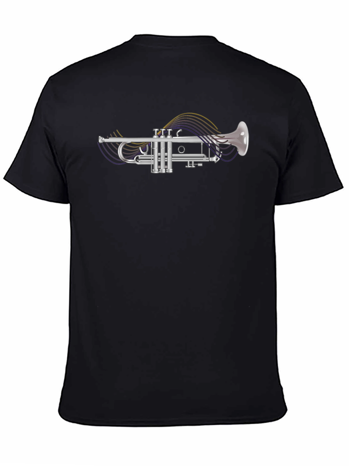 Trumpet Graphic Tee - Music Lovers Black T-Shirt
