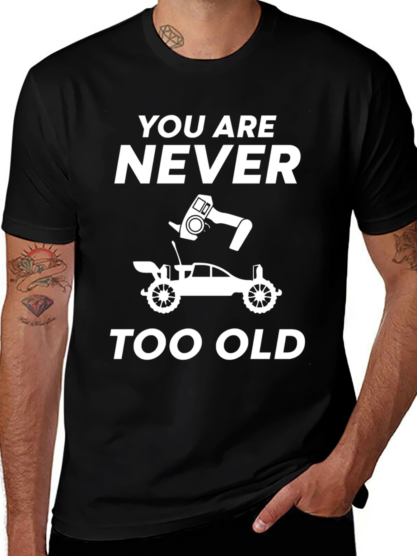 Never Too Old RC Car Graphic T-Shirt