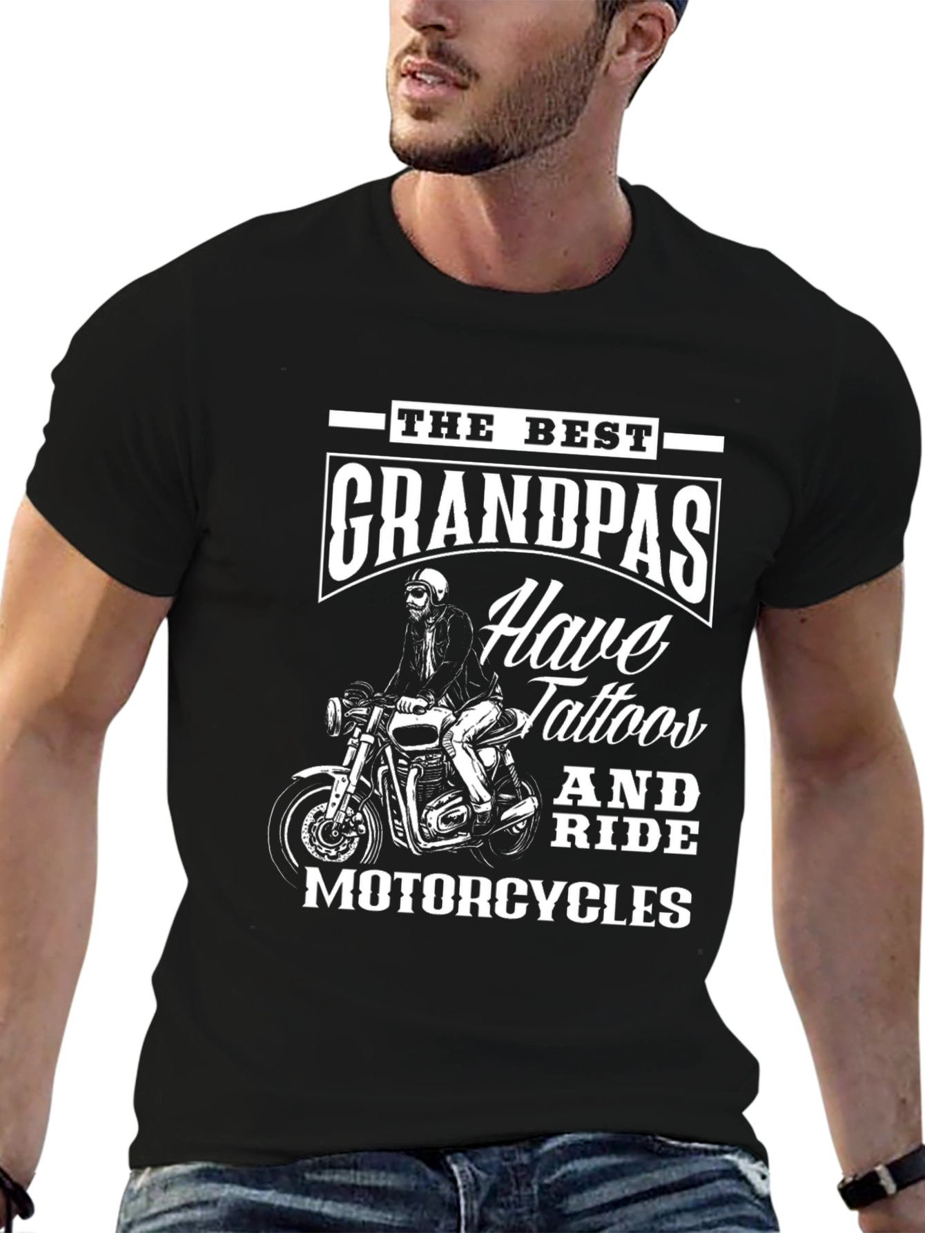 Tattooed Grandpas Ride Motorcycles T-Shirt