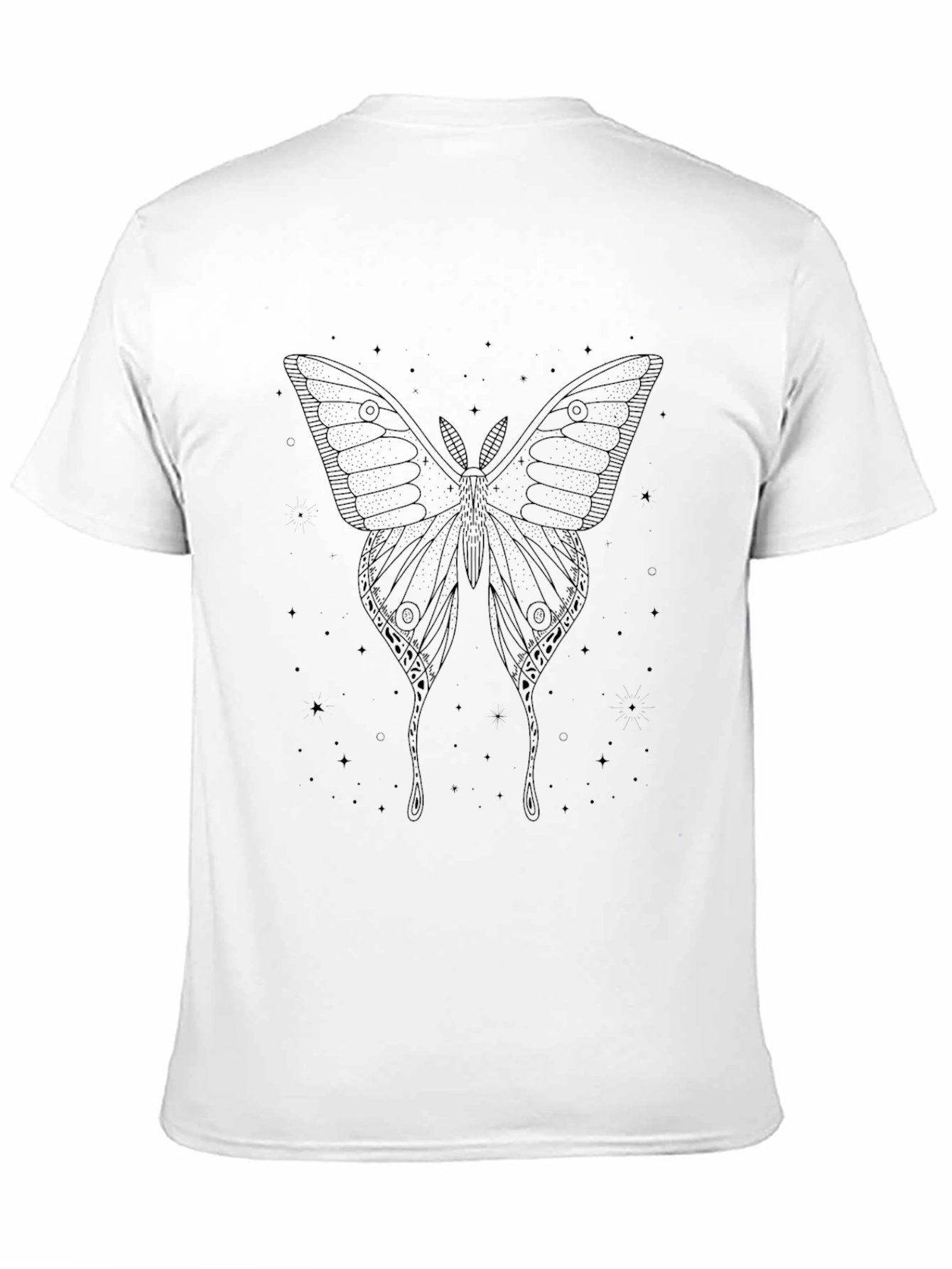 Moth Graphic Tee - Dark Unisex T-Shirt