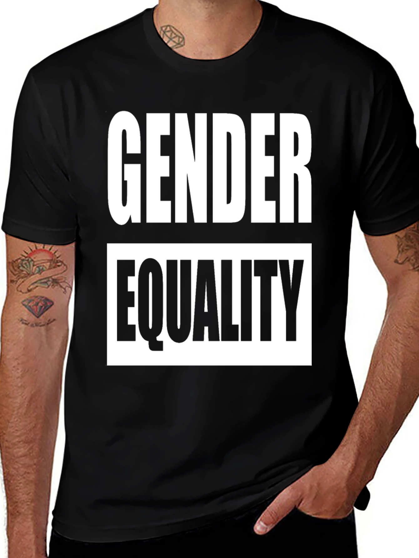 Gender Equality Graphic Tee - Black Cotton