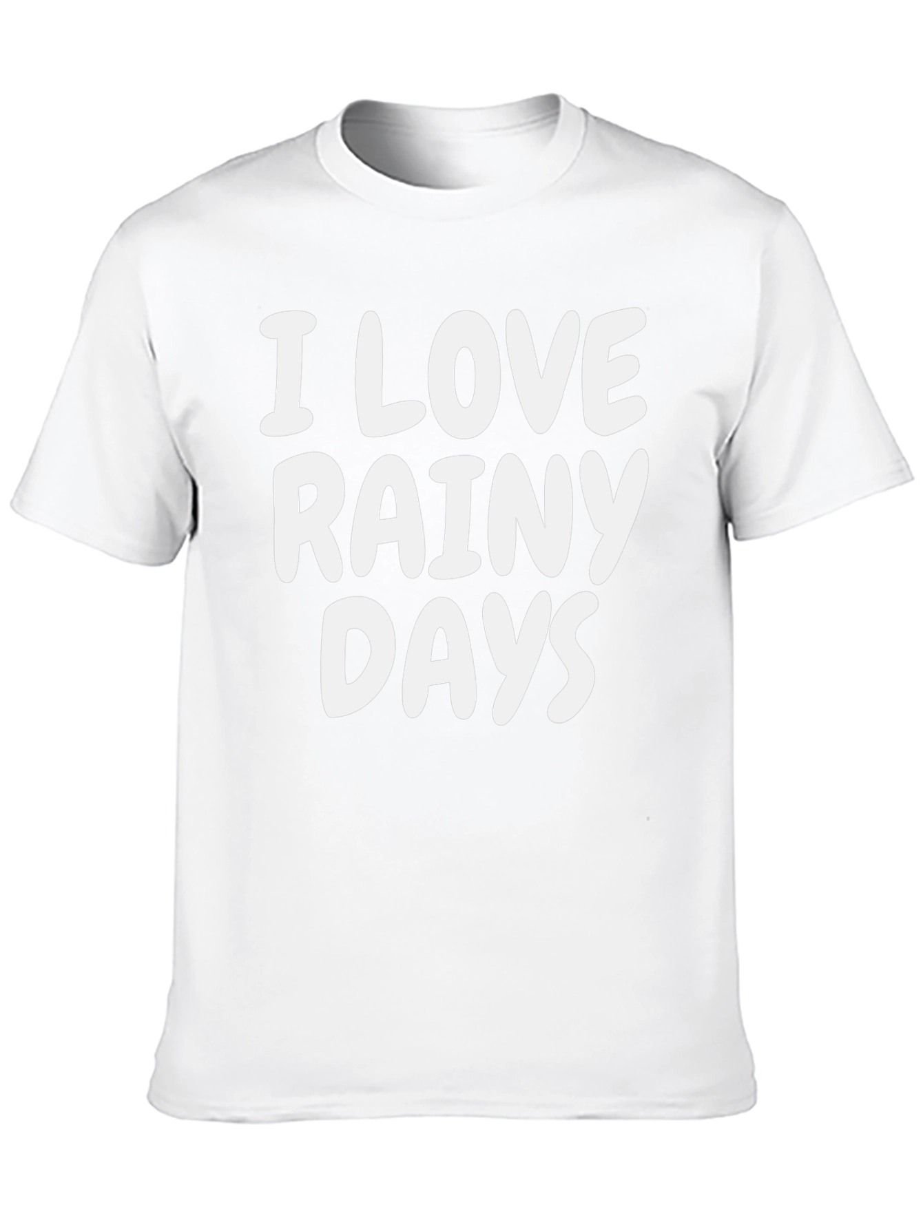 I Love Rainy Days Black T-Shirt