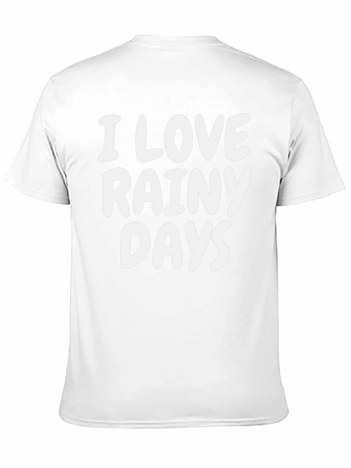 I Love Rainy Days Black T-Shirt