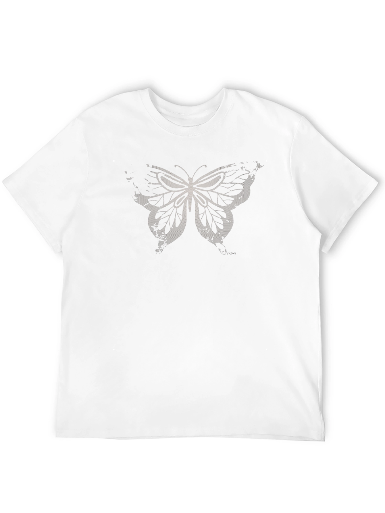 Mens Black Butterfly Graphic T-Shirt