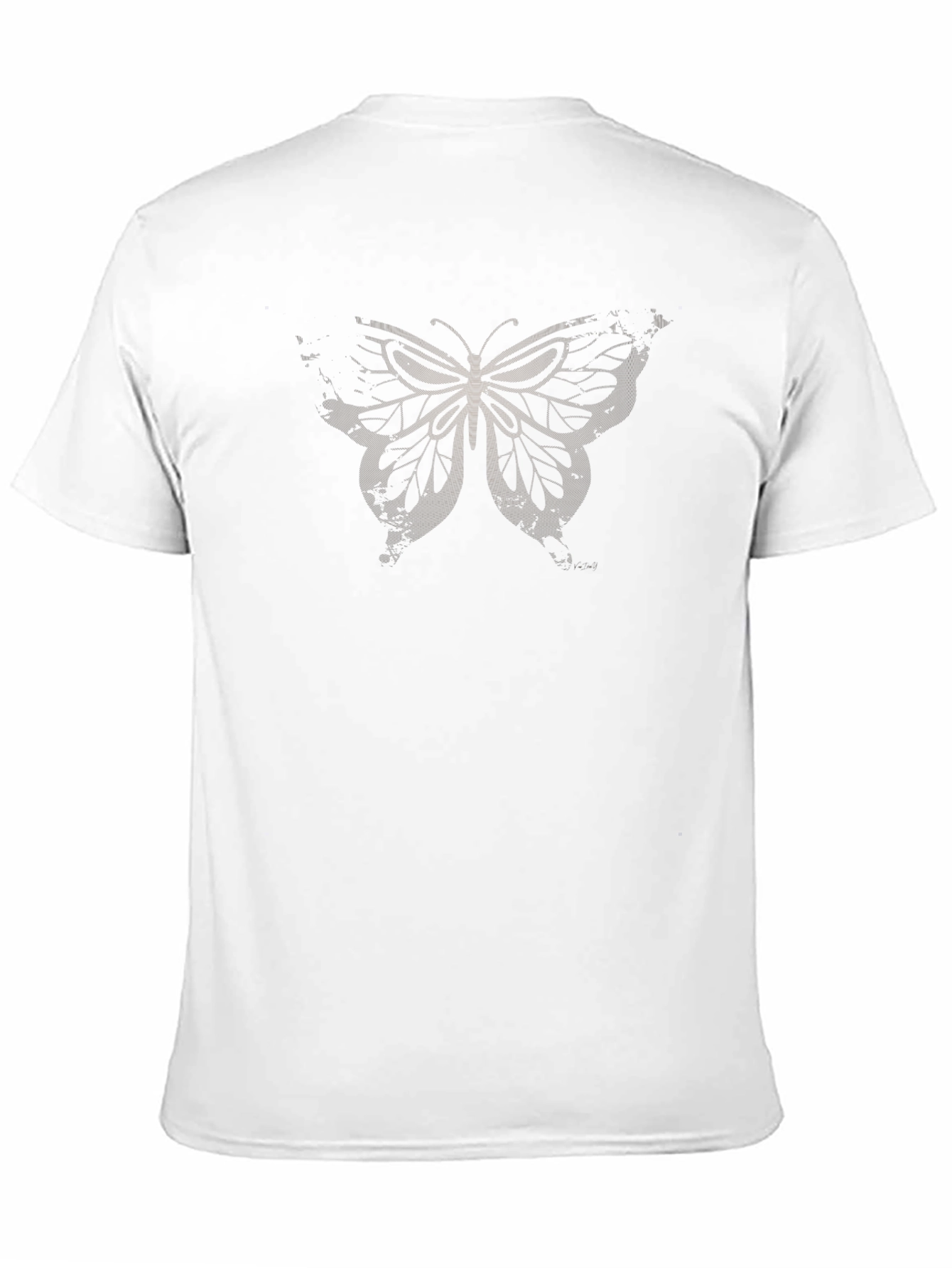 Mens Black Butterfly Graphic T-Shirt