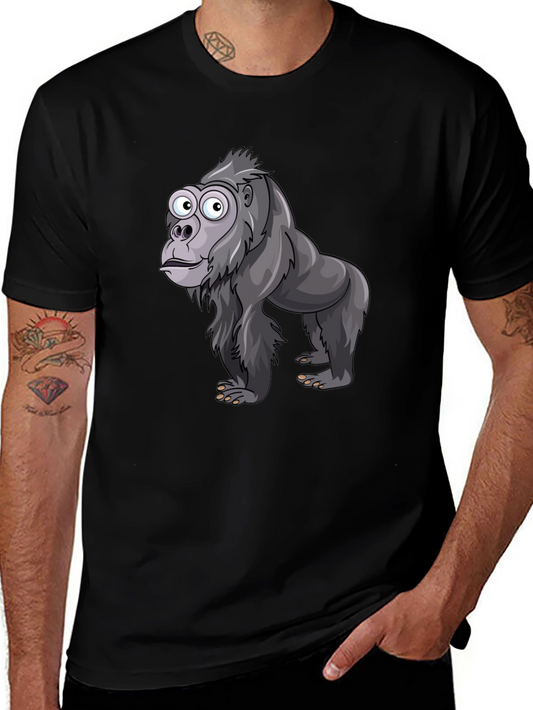 Funny Gorilla Graphic T-Shirt - Black