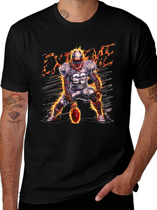 Xtreme Football Player Black T-Shirt