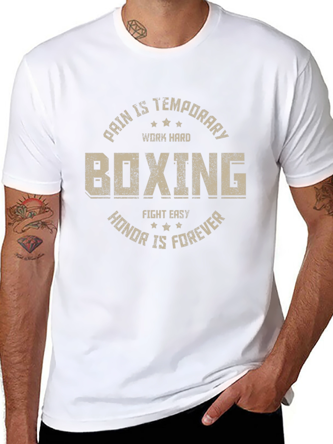 Boxing Graphic Tee - Pain is Temporary T-Shirt
