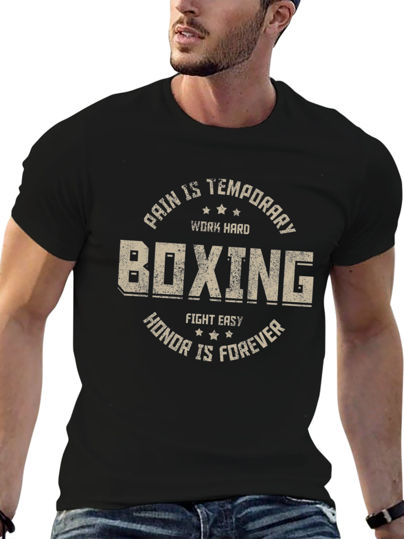 Boxing Graphic Tee - Pain is Temporary T-Shirt