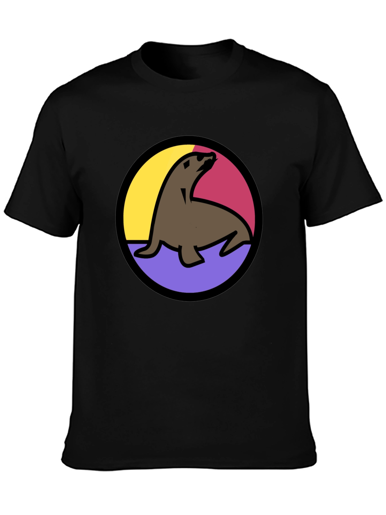 Seal Graphic Tee - Black Unisex T-Shirt