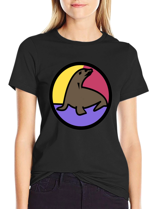 Seal Graphic Tee - Black Unisex T-Shirt