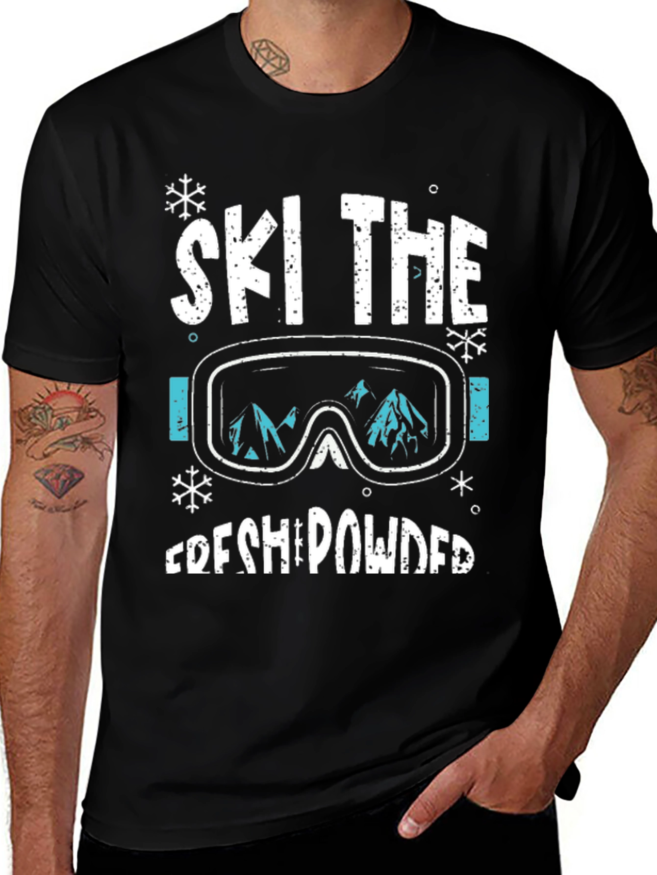 Ski The Fresh Powder Graphic Tee