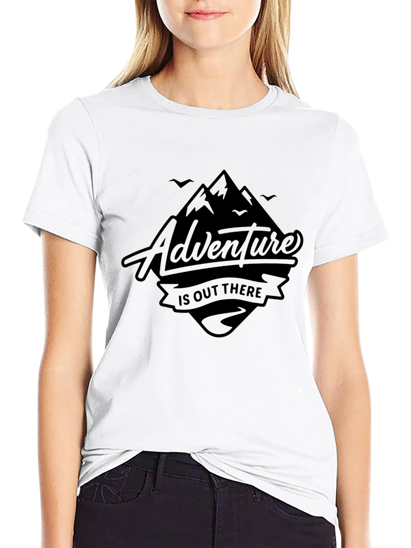 Adventure Awaits - Black Graphic Tee