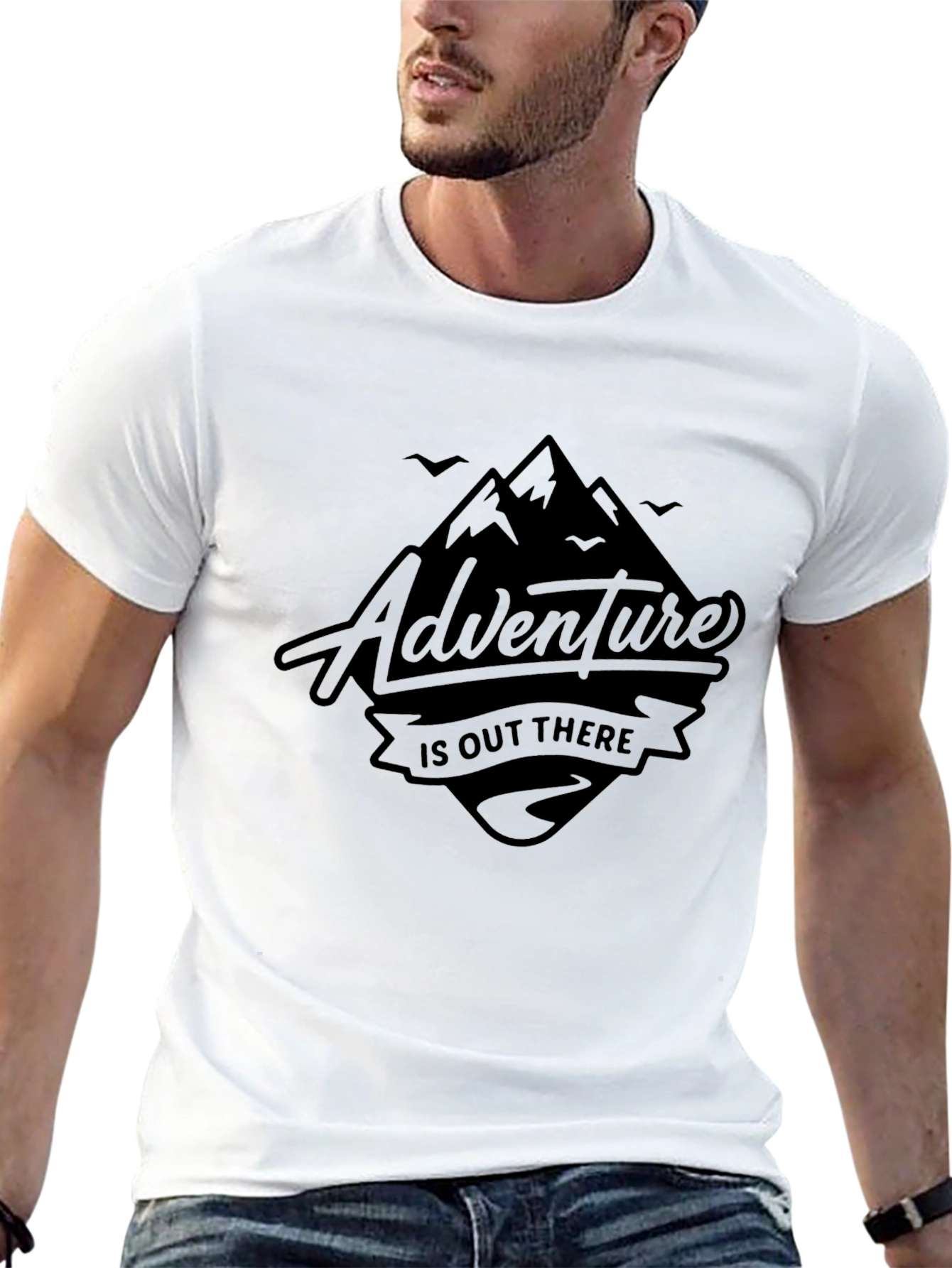 Adventure Awaits - Black Graphic Tee