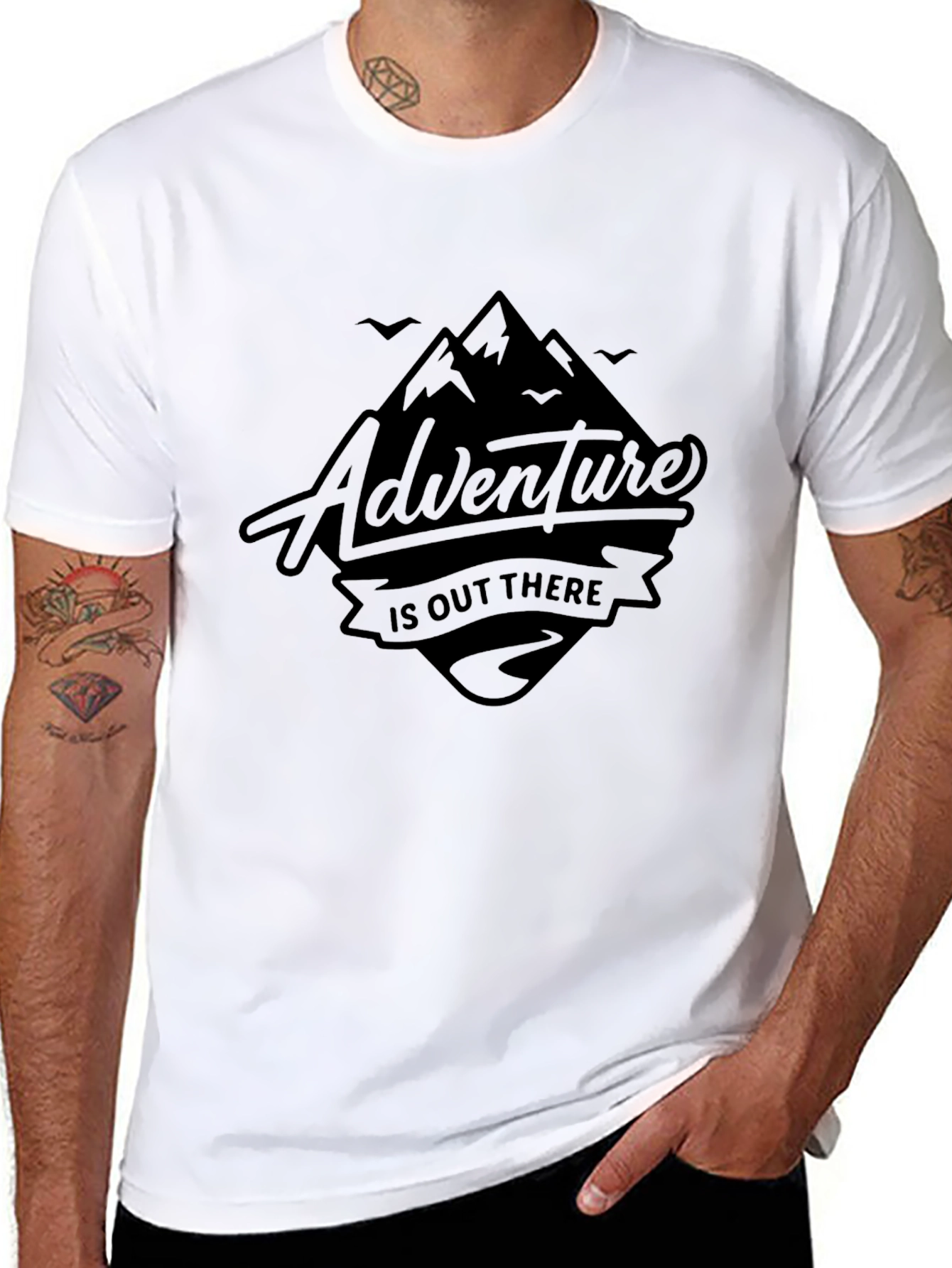 Adventure Awaits - Black Graphic Tee
