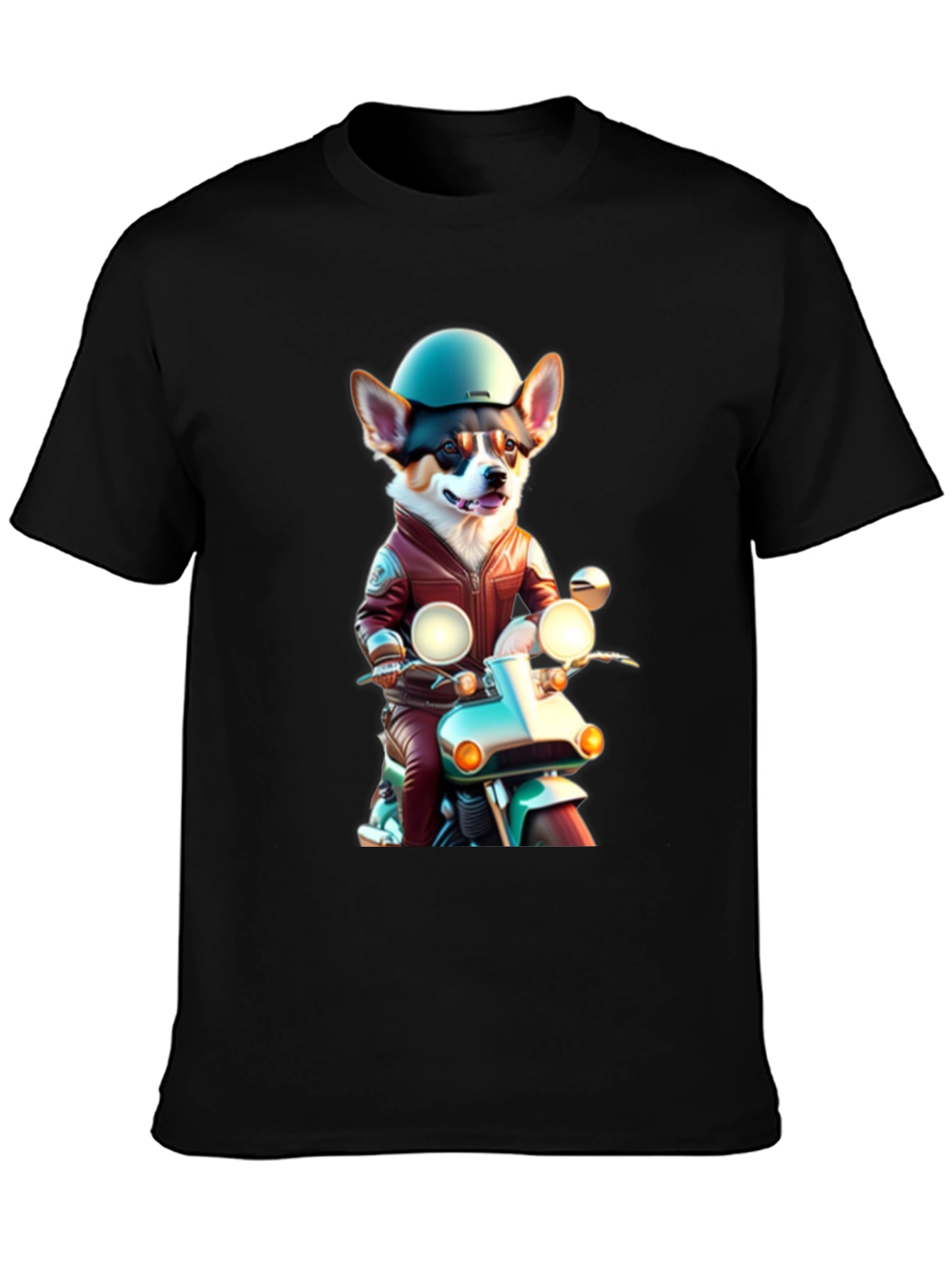 Corgi Biker Graphic Tee