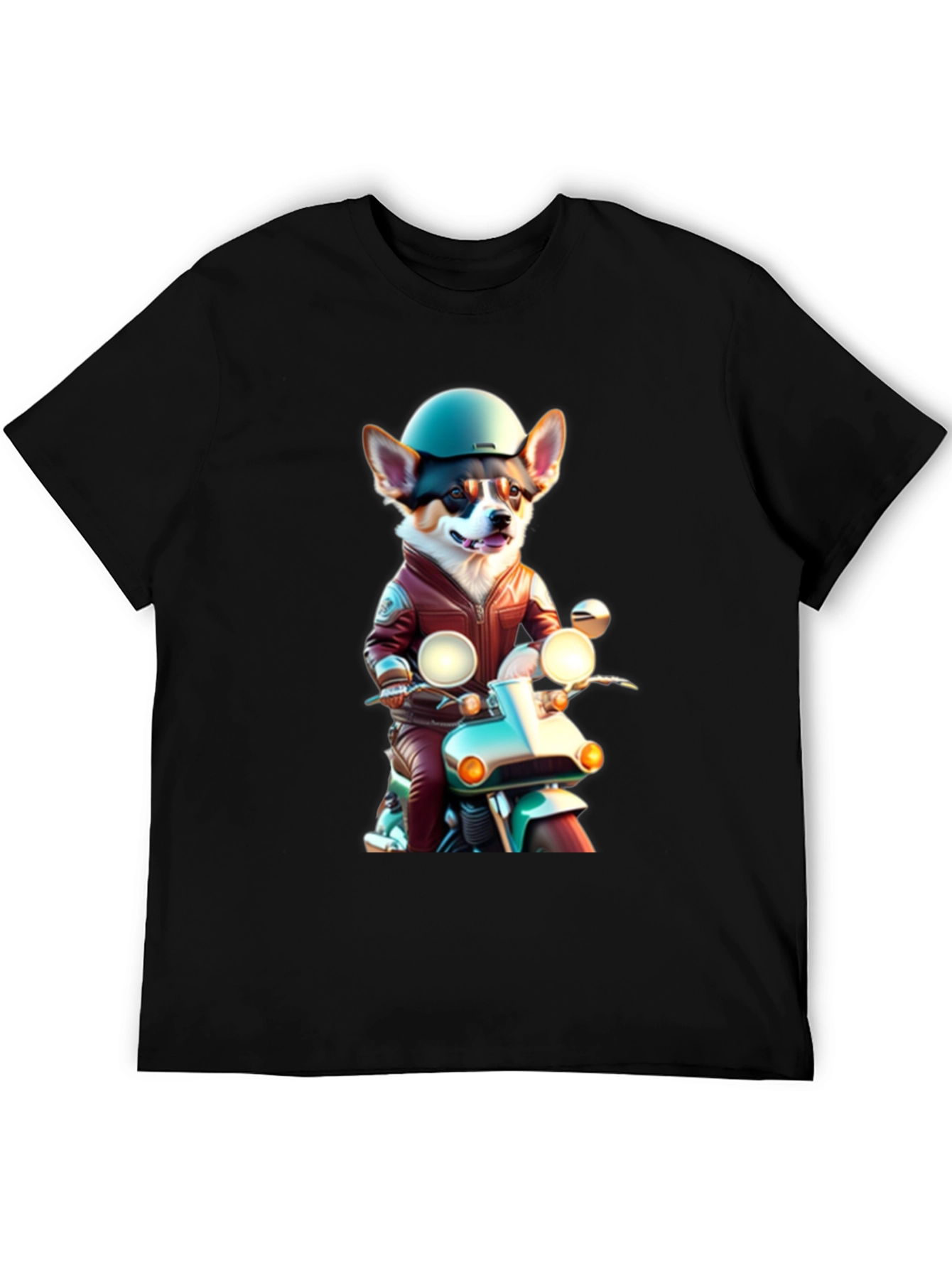 Corgi Biker Graphic Tee
