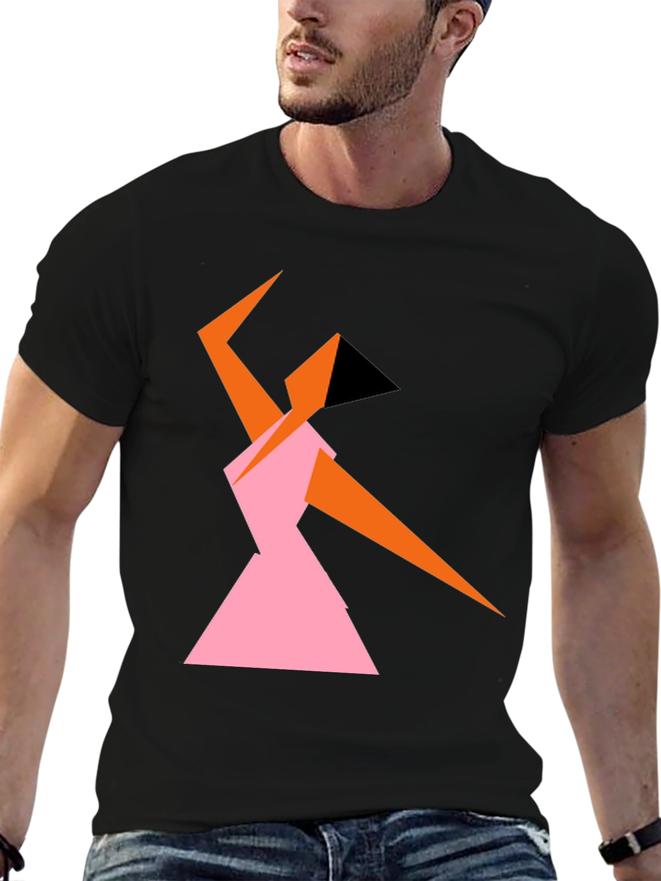 Abstract Geometric Dancer Graphic Tee