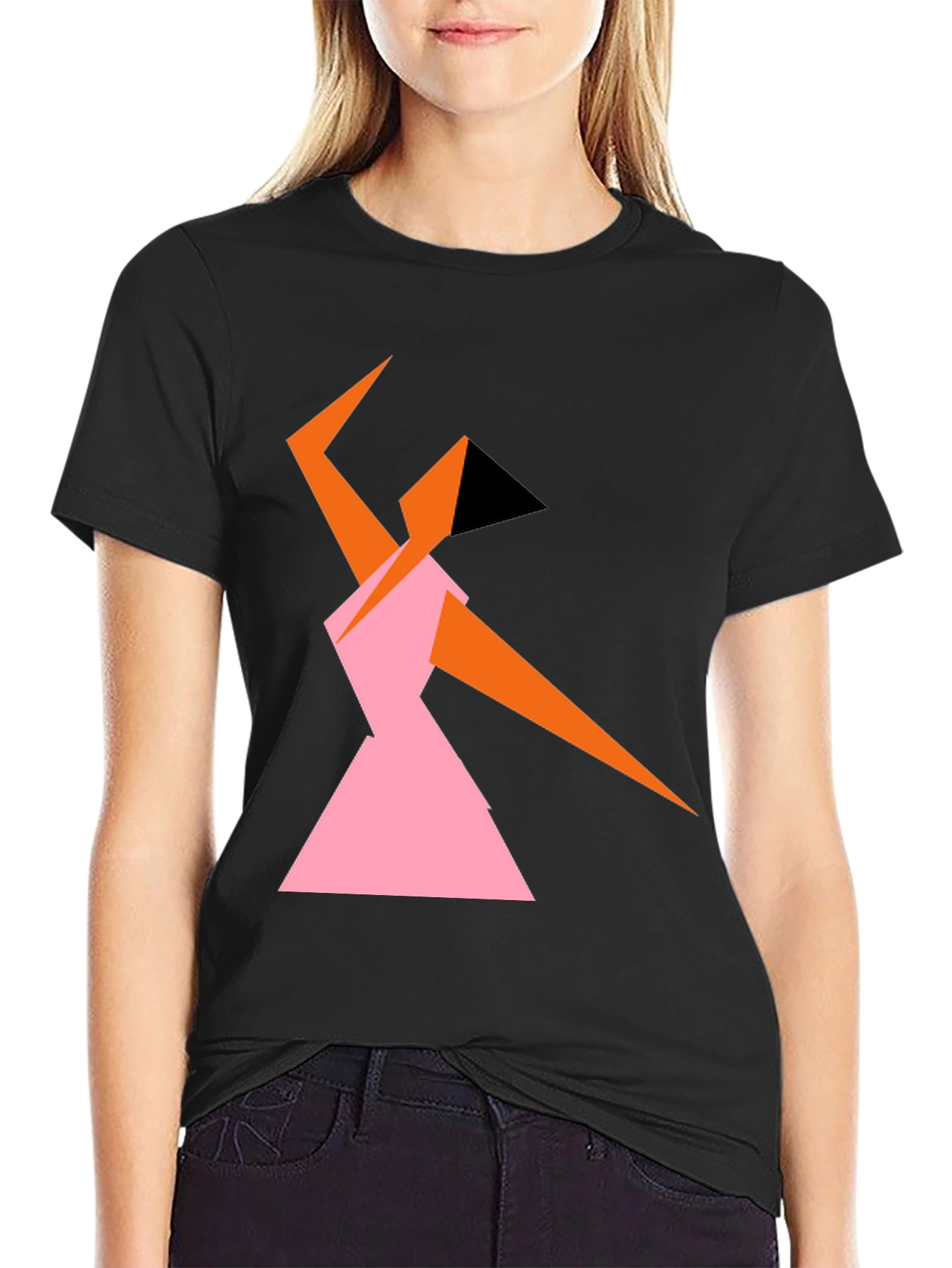 Abstract Geometric Dancer Graphic Tee