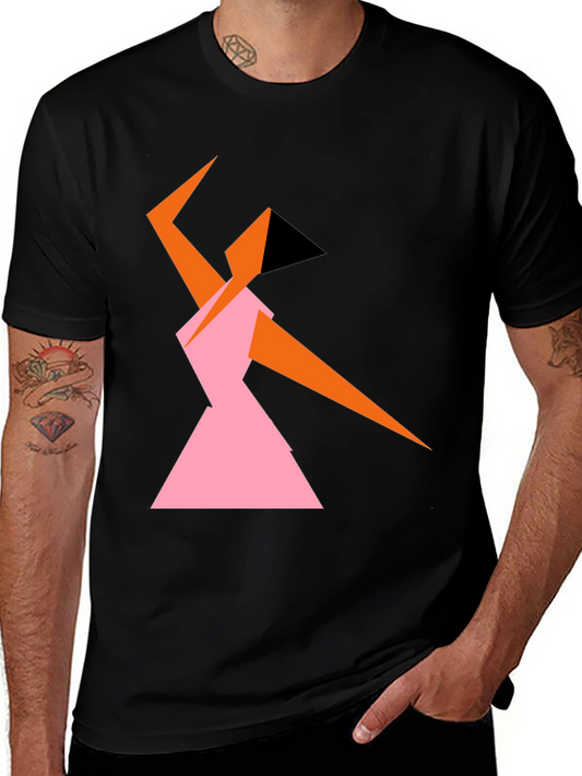 Abstract Geometric Dancer Graphic Tee