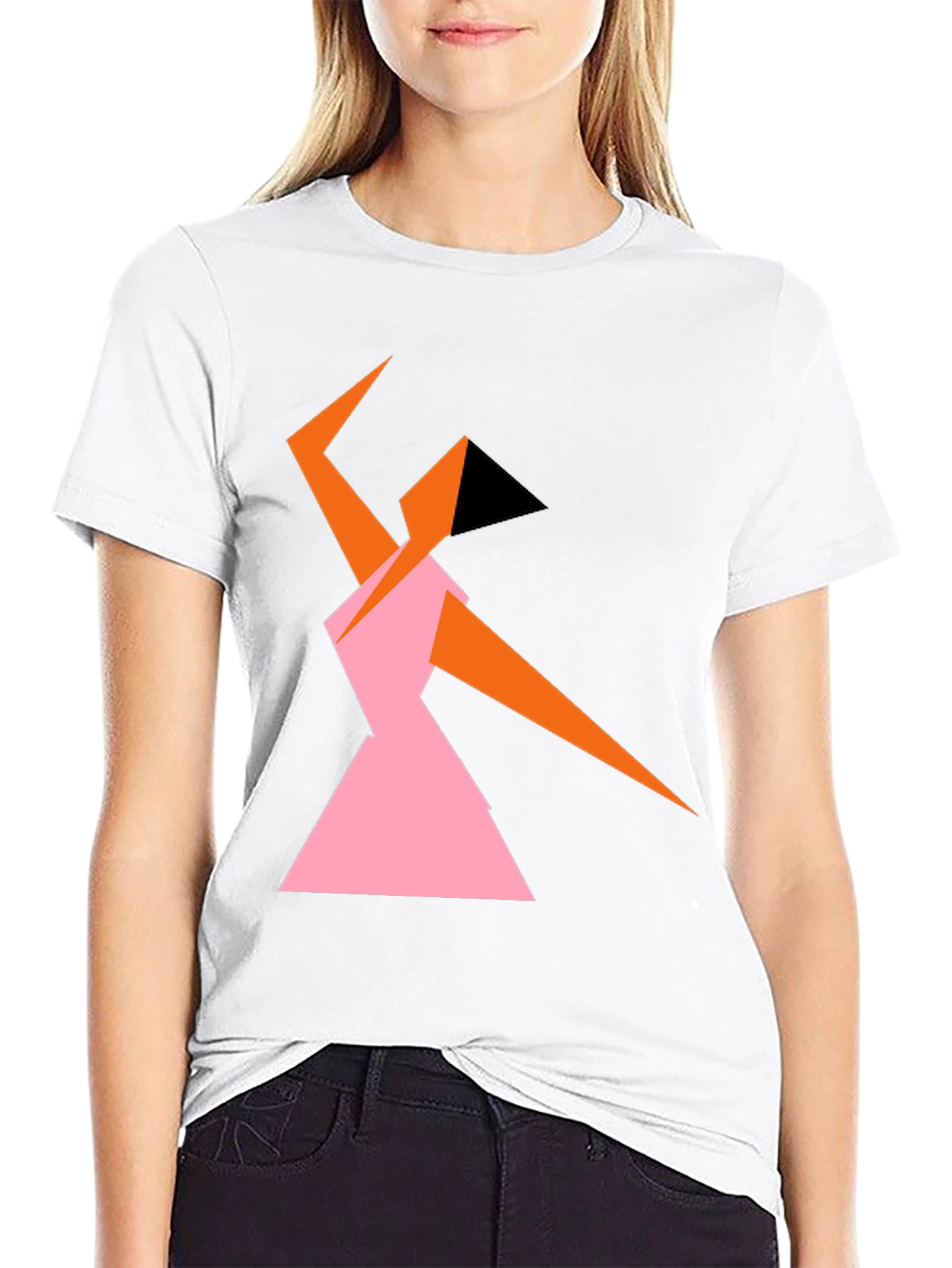 Abstract Geometric Dancer Graphic Tee
