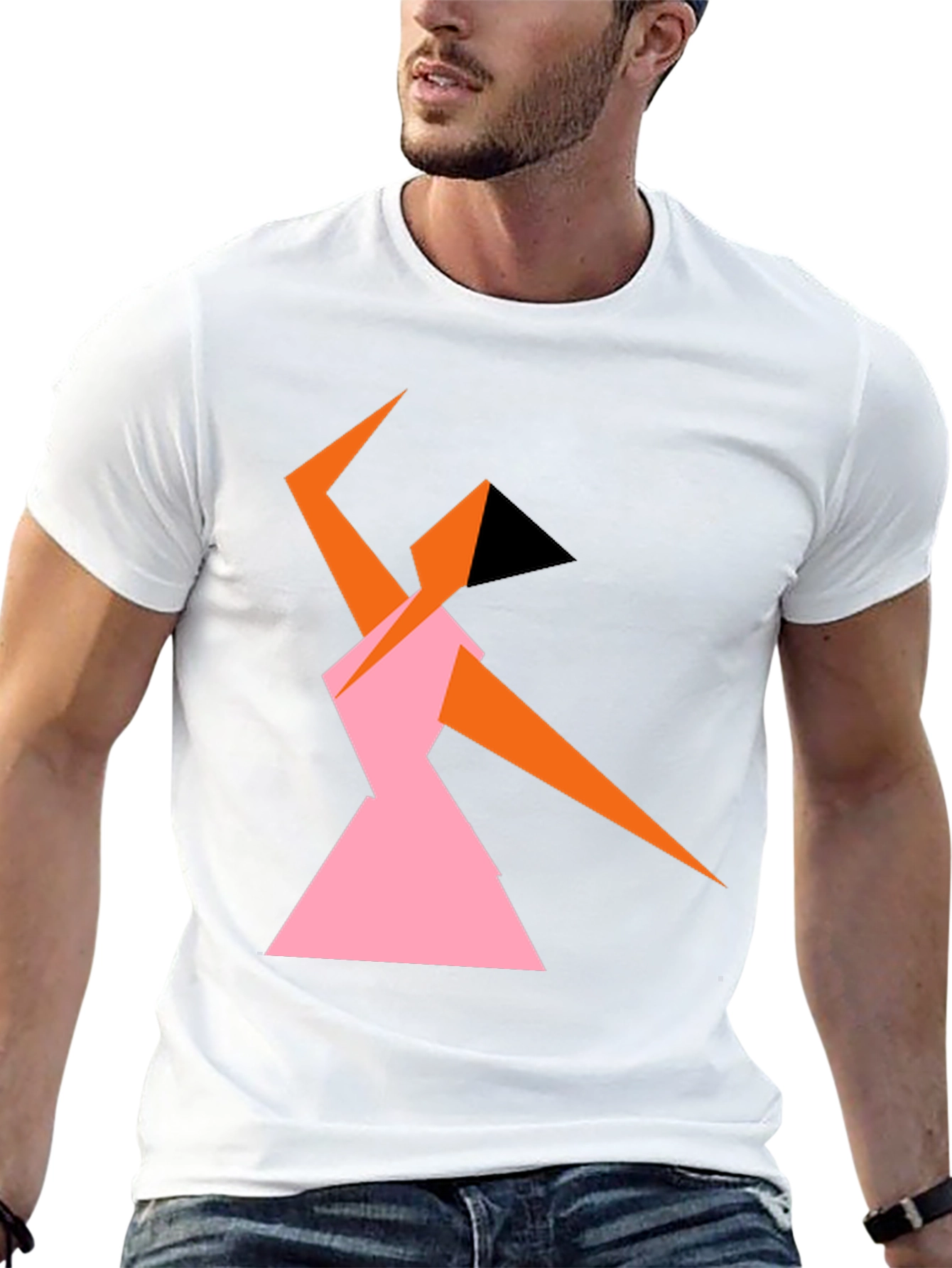 Abstract Geometric Dancer Graphic Tee