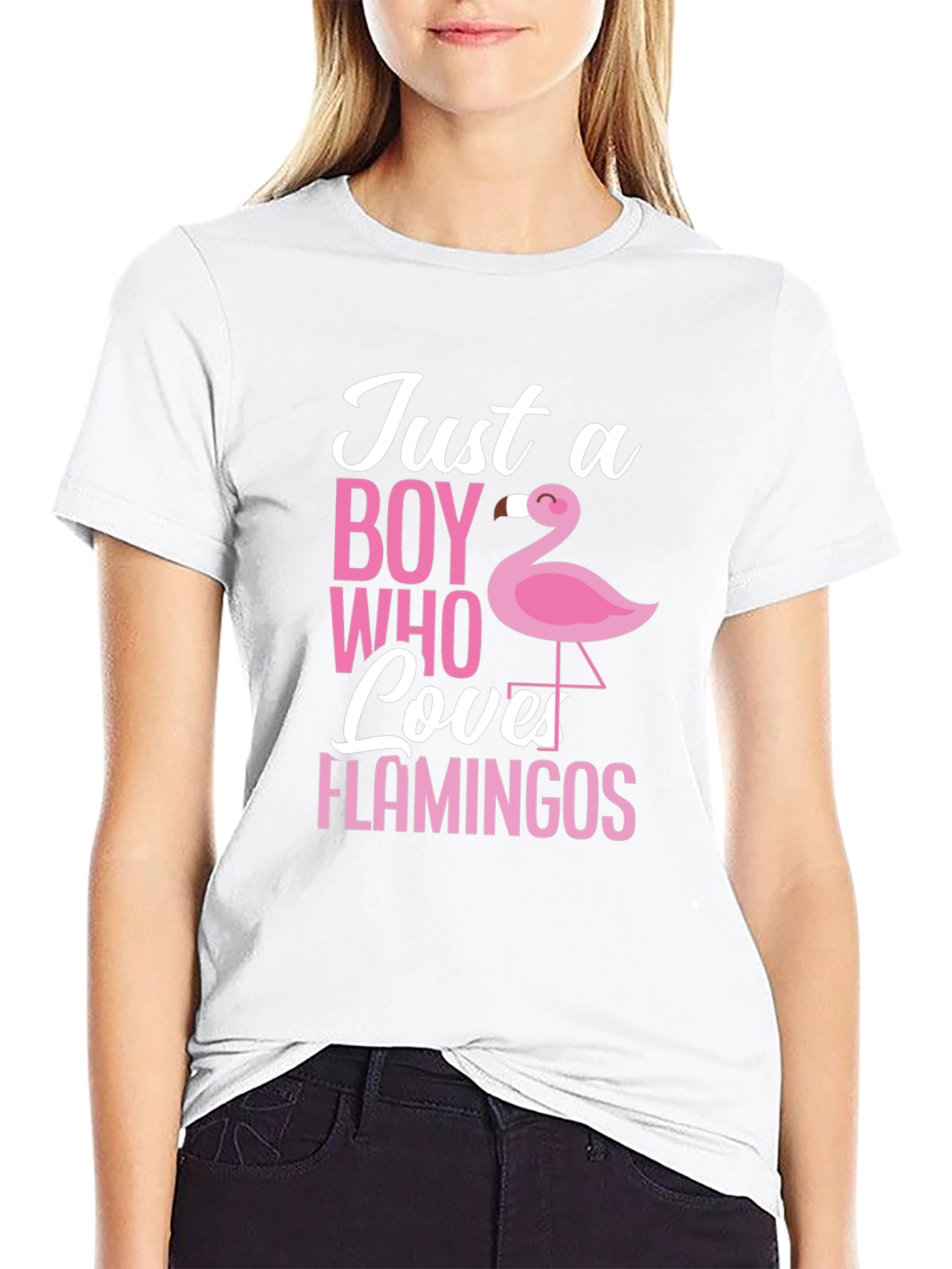Just a Boy Who Loves Flamingos T-Shirt