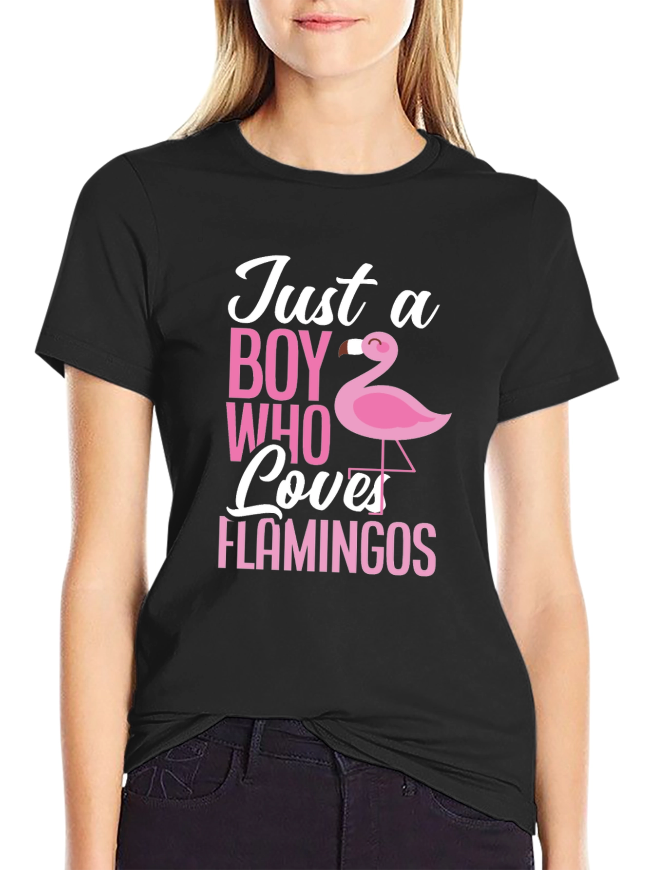 Just a Boy Who Loves Flamingos T-Shirt