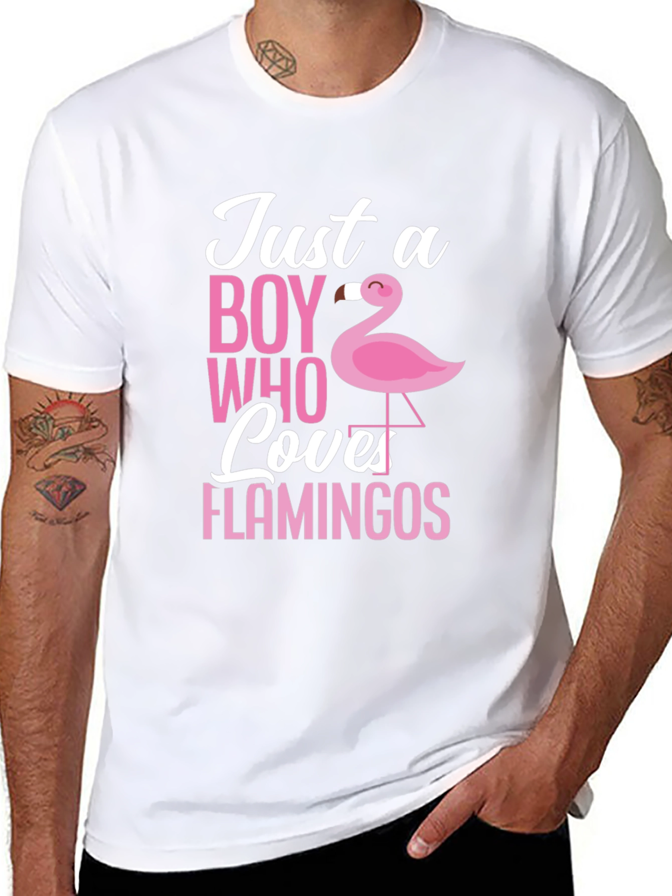 Just a Boy Who Loves Flamingos T-Shirt