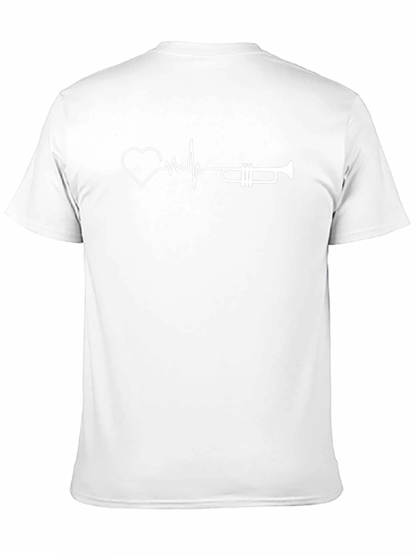 Heartbeat Trumpet Graphic T-Shirt - Music Lover Tee