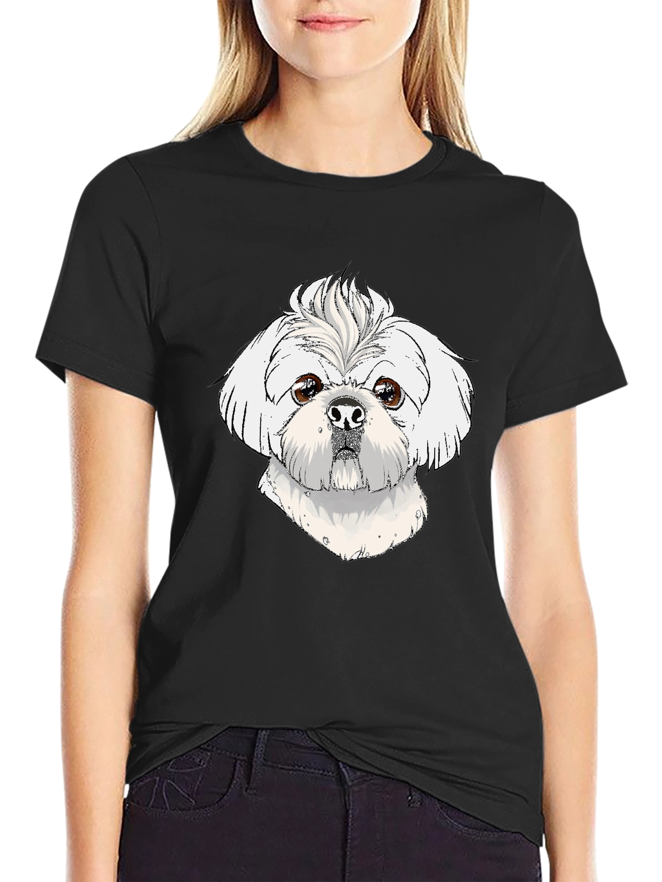Dog Lovers Tee: Cute Shih Tzu Graphic T-Shirt