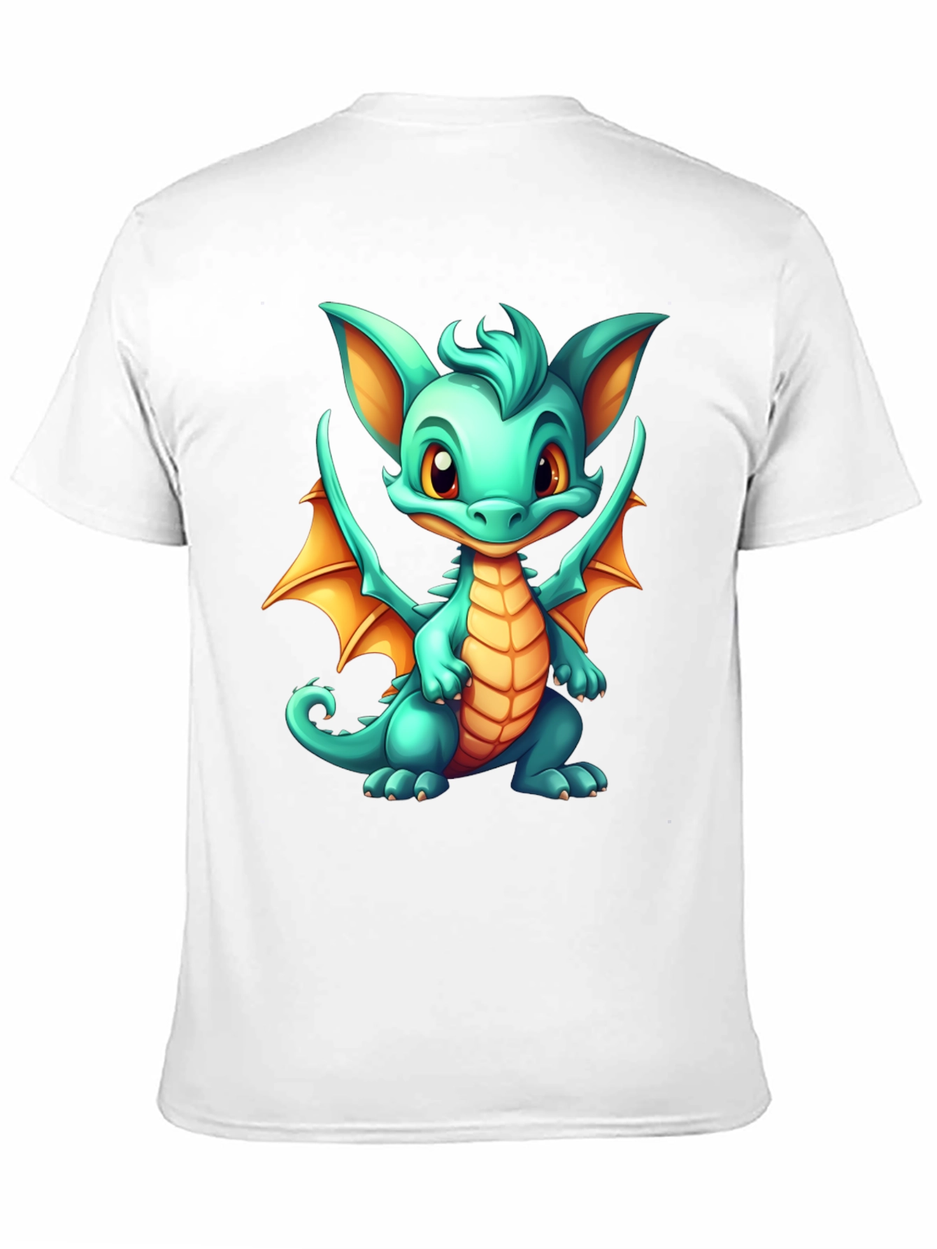 Cute Dragon Graphic Tee - Black Unisex T-Shirt