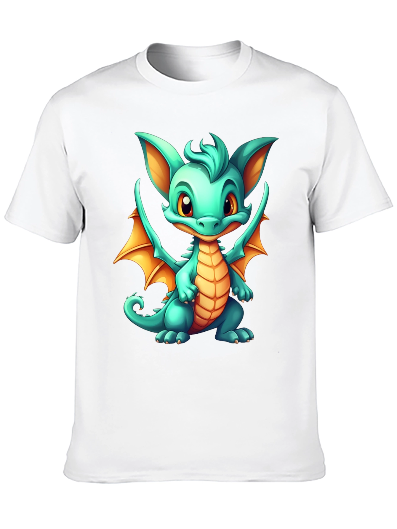 Cute Dragon Graphic Tee - Black Unisex T-Shirt