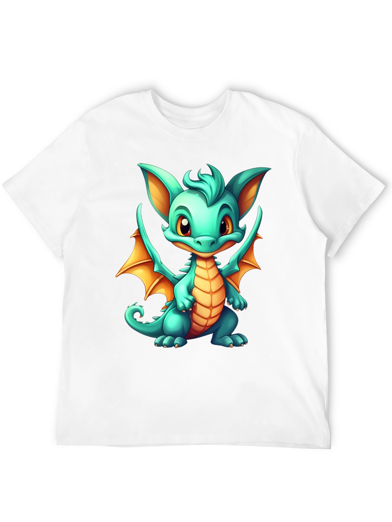 Cute Dragon Graphic Tee - Black Unisex T-Shirt