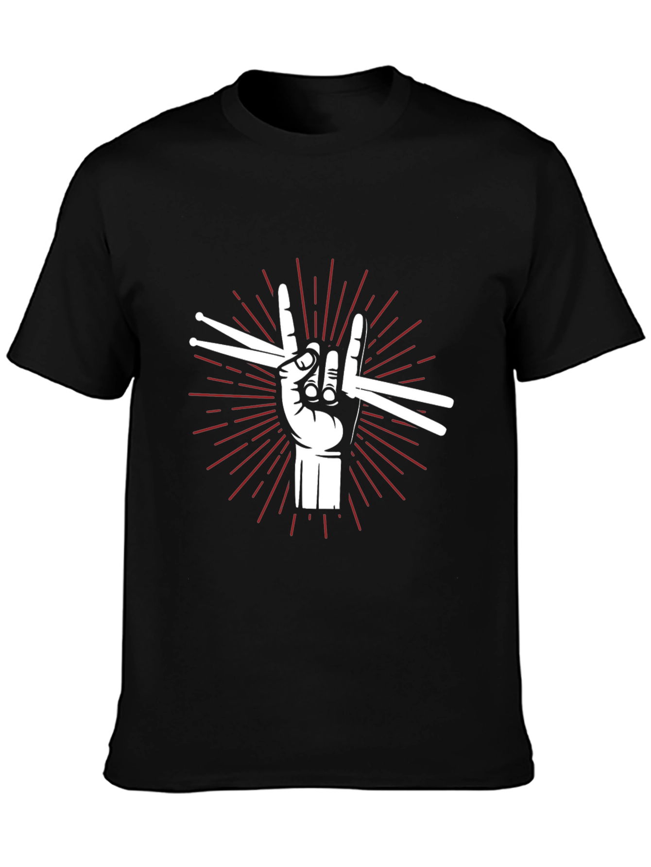 Rock On Drummer T-Shirt - Music Lover Tee