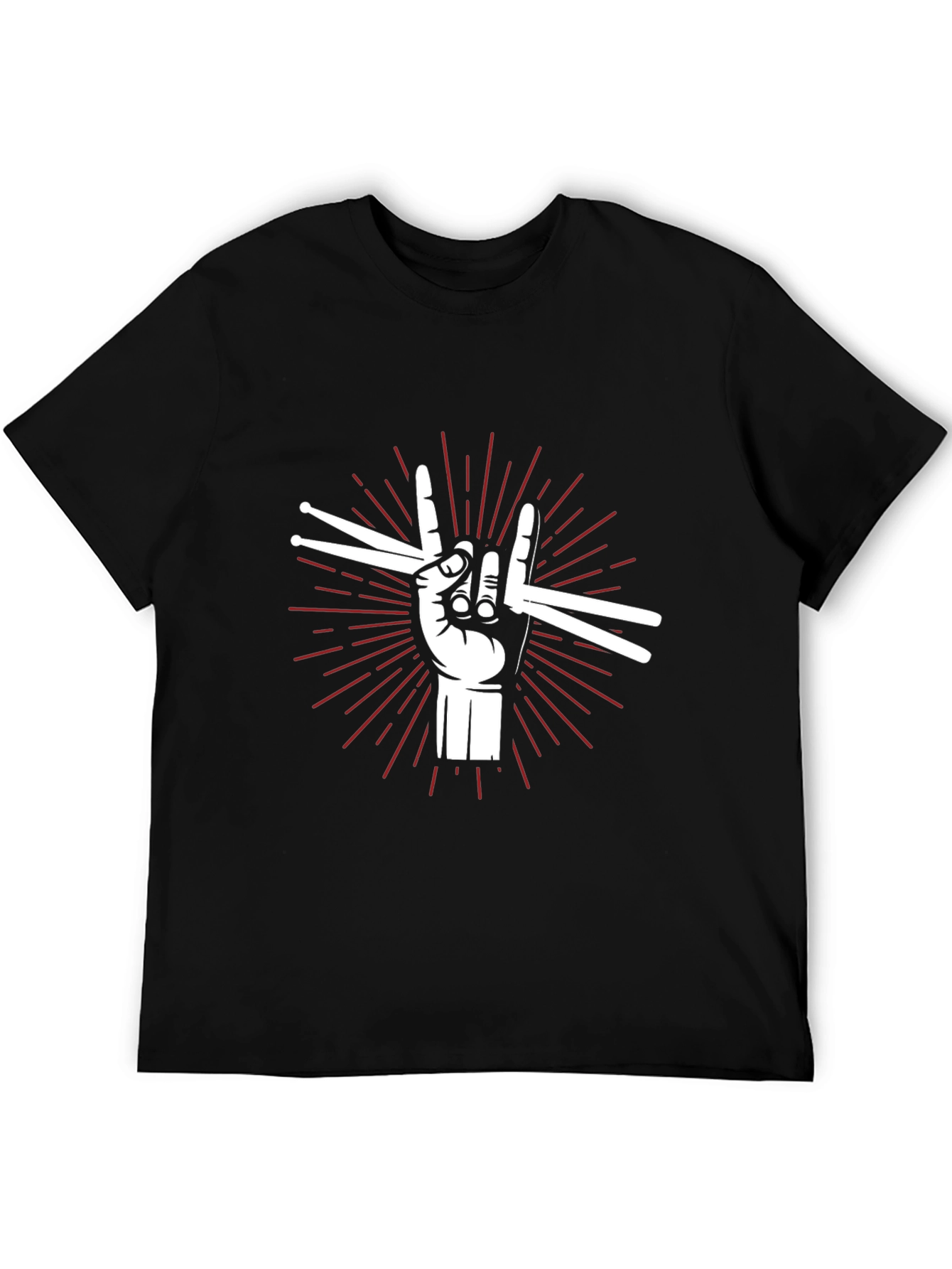Rock On Drummer T-Shirt - Music Lover Tee